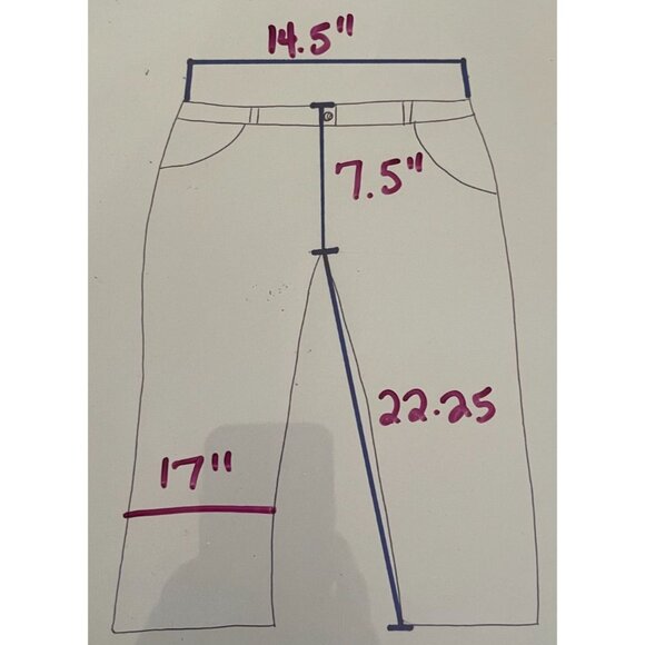 Aerapostale Size 1/2 Khaki Adjustable Length Capri Pants Button & Drawstring - Picture 8 of 8